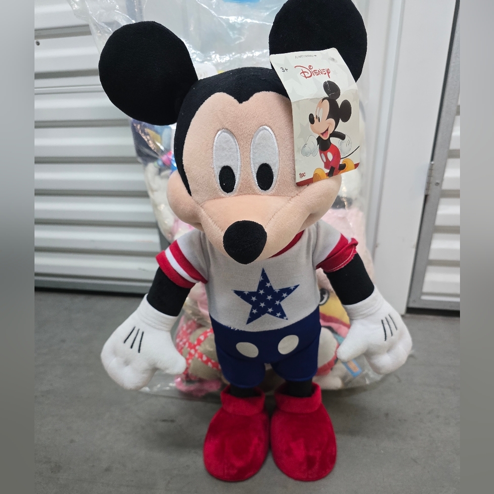Disney Mickey Mouse Star Plush - Red, Black, White, Blue